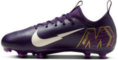 Rückansicht von Nike JR ZOOM VAPOR 16 ACAD KM FG-MG Fußballschuhe Kinder grand purple-pale ivory