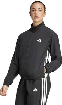 Rückansicht von adidas TE 3S Funktionsjacke Damen black-white