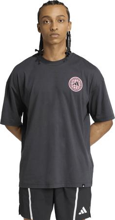 Rückansicht von adidas GFX GLOB Funktionsshirt Herren carbon
