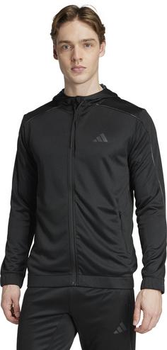 Rückansicht von adidas TRAIN ESSENTIALS SEASONALS Kapuzenjacke Herren black