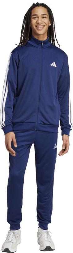 Rückansicht von adidas 3 STRIPES Trainingsanzug Herren dkblue-white