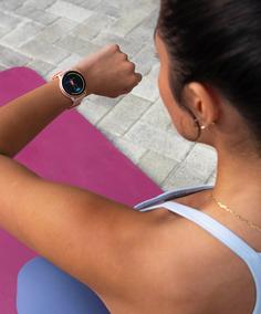Rückansicht von Garmin Vivoactive 6 Sportuhr dawn-pink dawn metallic aluminium                         