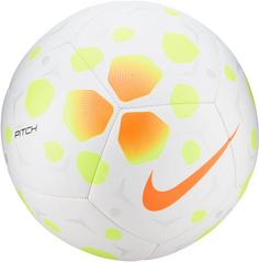 Rückansicht von Nike Pitch Fußball white-volt-hyper crimson