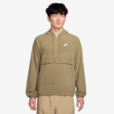 Rückansicht von Nike CLUB WINTER TOP Fleeceshirt Herren parachute beige-white