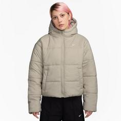 Rückansicht von Nike Classic Puffer Steppjacke Damen light bone-white