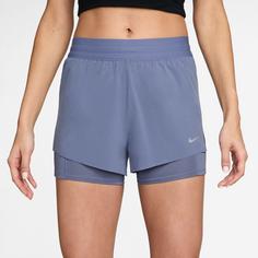 Rückansicht von Nike SWIFT Laufshorts Damen world indigo-reflective silv