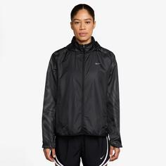 Rückansicht von Nike TEMPO REPEL FLASH Laufjacke Damen black-reflective silv
