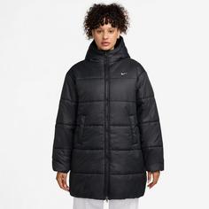 Rückansicht von Nike Classic Steppmantel Damen black-white