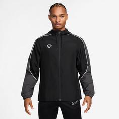 Rückansicht von Nike Academy Kapuzenjacke Herren black-anthracite-white-white