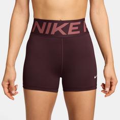 Rückansicht von Nike NP SCULPT DF HR 3IN Tights Damen burgundy crush- white