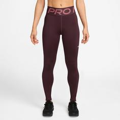 Rückansicht von Nike NP SCULPT Tights Damen burgundy crush- white