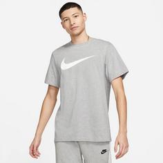 Rückansicht von Nike Swoosh T-Shirt Herren dark grey heather-white