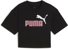 PUMA ESSENTIALS 2 COLOR LOGO T-Shirt Kinder puma black-poised pink