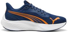 Rückansicht von PUMA Pounce Lite Jr Laufschuhe Kinder persian blue-orange glo-puma white