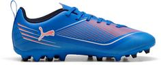 Rückansicht von PUMA ULTRA 6 PLAY MG Jr Fußballschuhe Kinder ultra blue-puma white-glowing red