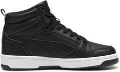 Rückansicht von PUMA Rebound V6 Mid WTR Jr Sneaker Kinder puma black-puma white