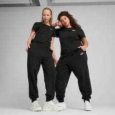 Rückansicht von PUMA Essential Logo Sweathose Damen PUMA Black