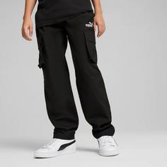 Rückansicht von PUMA ESSENTIALS Cargohose Kinder puma black