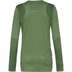 Rückansicht von Endura Singeltrack Langarmshirt Damen machair geen