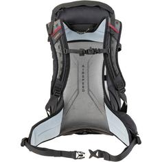 Rückansicht von Osprey Hikelite Tour 32 Wanderrucksack raven black-chameleon