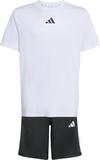 adidas TRAIN ESSENTIALS 3 STRIPES Trainingsanzug Jungen - white-black