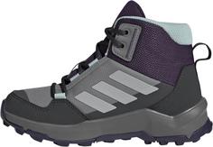 Rückansicht von adidas TERREX AX4R R.RDY MID Wanderschuhe Kinder grey three-grey two-semi flash aqua