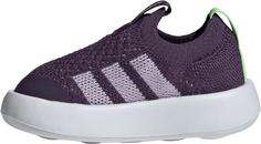 Rückansicht von adidas BUBBLECOMFY Sneaker Kinder aurora plum-powder plum-lime burst