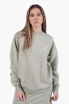 Rückansicht von Kleinigkeit Enjoy the Flowers Swädder Sweatshirt Damen sage