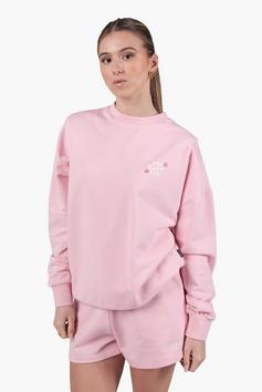 Rückansicht von Kleinigkeit Enjoy the Flowers Swädder Sweatshirt Damen soft pink