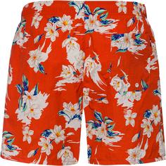 Rückansicht von Tommy Hilfiger ESSENTIALS Badeshorts Herren tropical floral brilliant orange