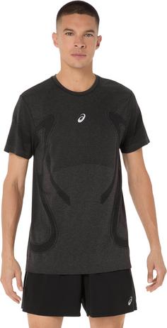 Rückansicht von ASICS ROAD SEAMLESS Funktionsshirt Herren performance black