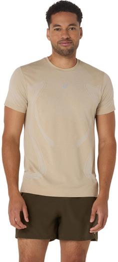 Rückansicht von ASICS ROAD SEAMLESS Funktionsshirt Herren cream