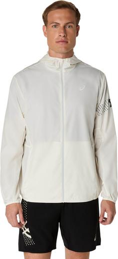 Rückansicht von ASICS Laufjacke Herren cream