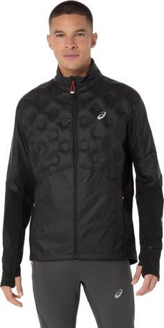 Rückansicht von ASICS ROAD WINTER Laufjacke Herren performance black