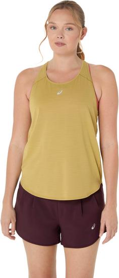 Rückansicht von ASICS ROAD TANK Funktionstank Damen lemongrass
