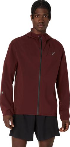 Rückansicht von ASICS METARUN WATERPROOF Laufjacke Herren dark red planet