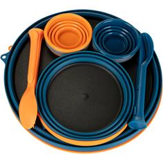 Rückansicht von McKinley Kochgeschirr Eating set SIL I 2P Geschirrset blue dark-orange