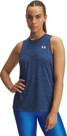 Rückansicht von Under Armour Tech Twist Funktionstank Damen blue atlantis-white