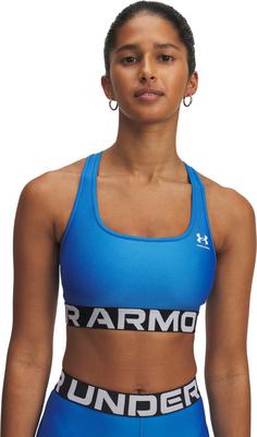 Rückansicht von Under Armour Heatgear Authentics Sport-BH Damen blue