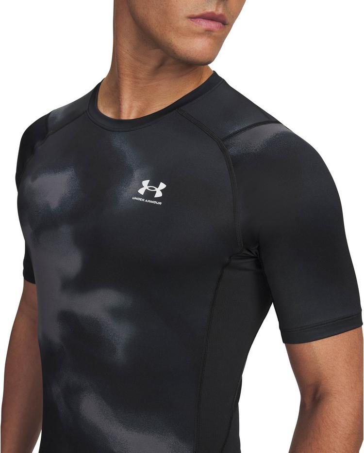 Under Armour Under Armour Armour Printed Funktionsshirt Herren - black-white - 0 | SportScheck