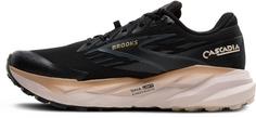 Rückansicht von Brooks GTX Cascadia 19 GTX Trailrunning Schuhe Herren black-ebony-chateau gray