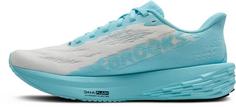 Rückansicht von Brooks Launch 11 Laufschuhe Damen white-atomizer-pink clay