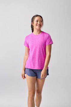 Rückansicht von Brooks Luxe Funktionsshirt Damen htr magenta