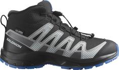 Salomon XA PRO V8 MID WP Wanderschuhe Kinder black-monument-french blue