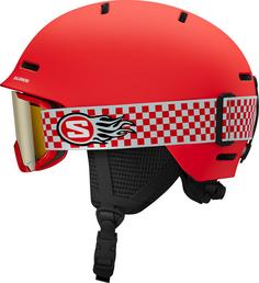 Salomon PLAYER COMBO Skihelm Kinder cherry tomato