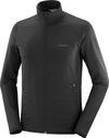 Salomon ESSENTIAL LIGHTWARM HYBRID Fleecejacke Herren - deep black