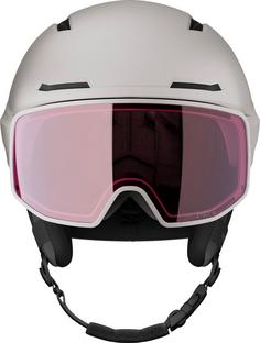 Rückansicht von Salomon DRIVER PRO SIGMA Skihelm grey violet