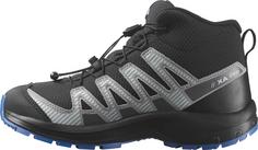Rückansicht von Salomon XA PRO V8 MID WP Wanderschuhe Kinder black-monument-french blue