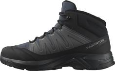 Rückansicht von Salomon X-ADVENTURE COLDRUSH WP Winterschuhe Herren asphalt-black-alloy