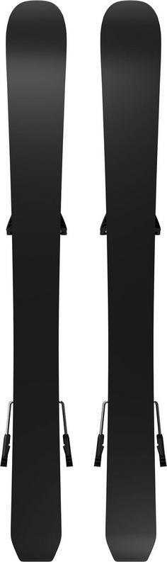 Rückansicht von Salomon QST XS and C5 All-Mountain Ski Kinder pastel neon blue